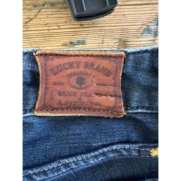 Lucky Brand Womens Straight Fit Blue Jeans Size 8 Mid-Rise Cotton Blend Lola - Picture 4 of 8